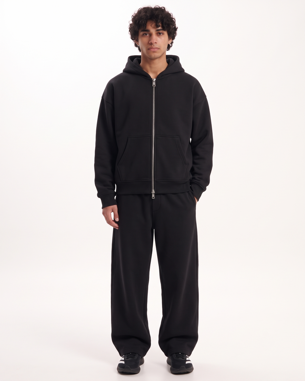 Black Baggy Fit Jogger | 360 GSM Cotton Baggy Sweatpants