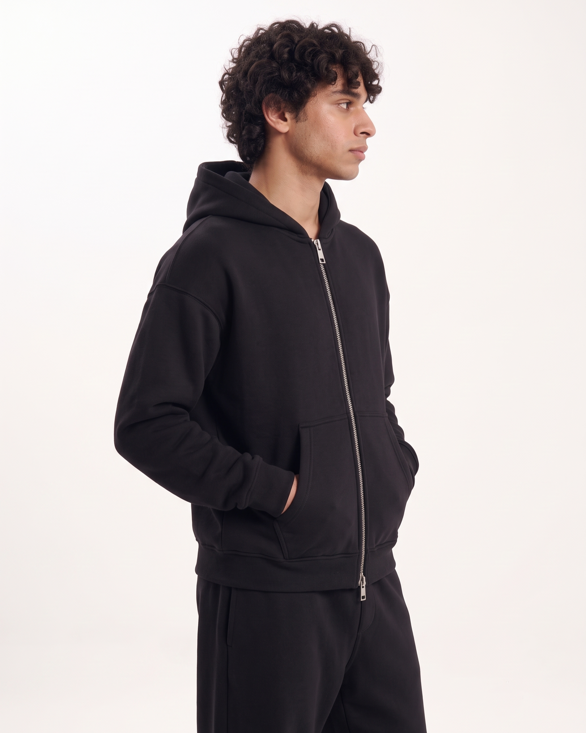 Blackout Boxy Fit Set | 360 GSM Cotton Boxy Hoodie & Baggy Jogger Co-Ord Set