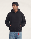Black Boxy Hoodie | 360 GSM Cotton Winter Hoodie