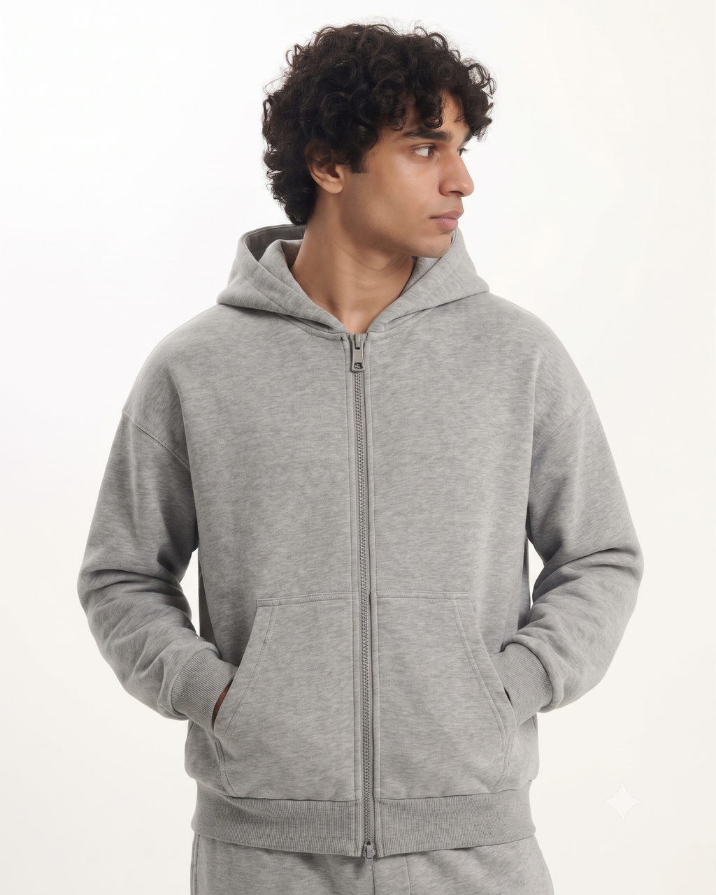Grey Matter Boxy Fit Set | 360 GSM Cotton Boxy Hoodie & Baggy Jogger Co-Ord Set