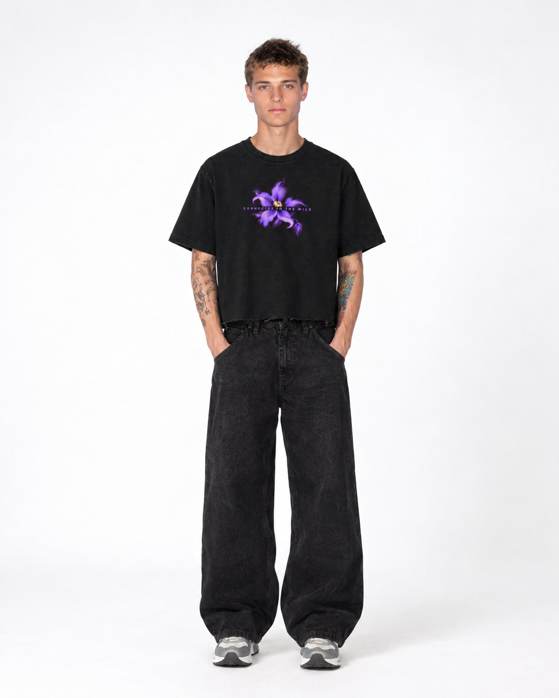 No WiFi, No Problem Boxy Fit T-Shirt | 240 GSM French Terry Cotton Black Graphic Tee