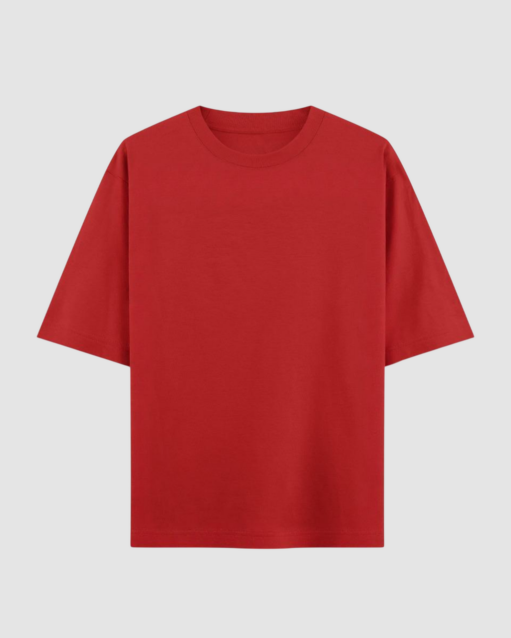 Red Oversized T-Shirt | 240 GSM French Terry Cotton Oversized Tee